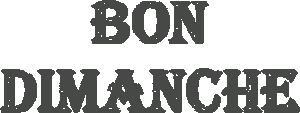 Gif animé Bon dimanche noir